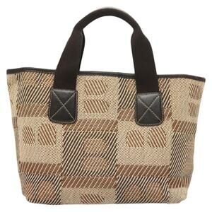 Bally Canvas Tote Bag Brown